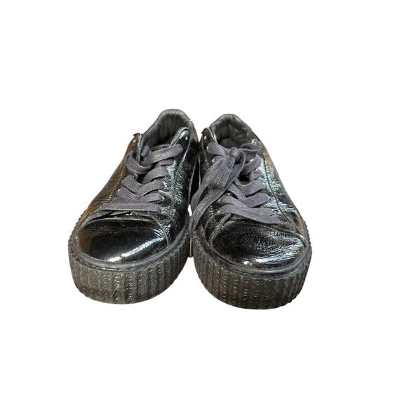Rihanna Fenty x Puma Black on Black Creepers Wrinkled Patent Lace Up Shoes - 7.5 - Picture 5 of 11